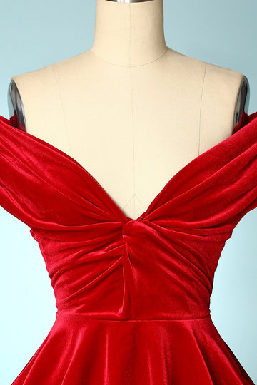 Tops cortos de terciopelo rojo